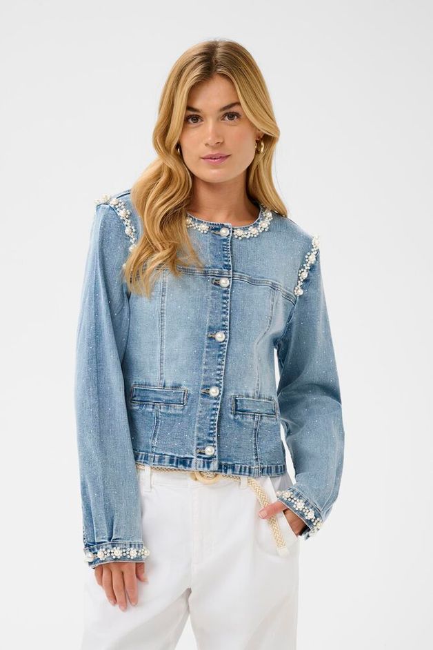 Farkkutakki Sio vaaleansininen Cream-Takit/Jakut-Katariinahome.fi - tyyliä elämääsi-Lahja ja sisustus Pussukka Katariina Home Oy