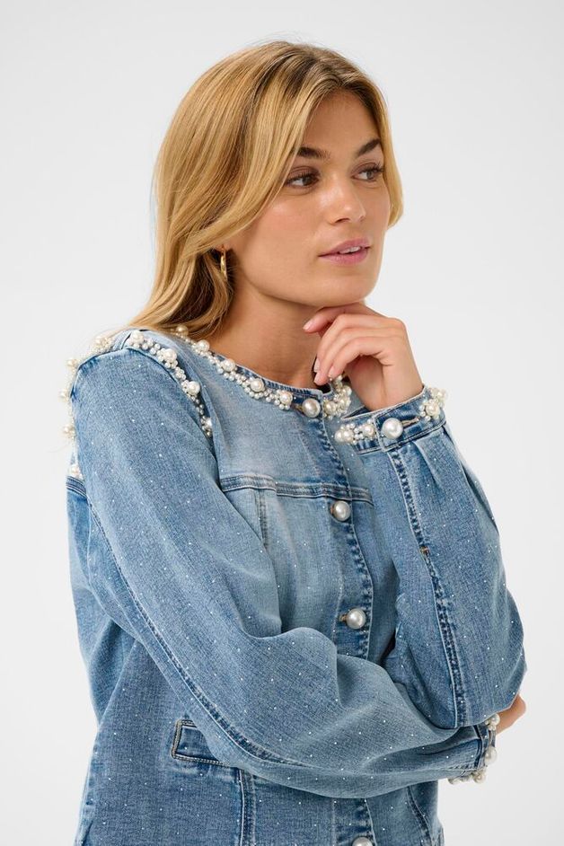 Farkkutakki Sio vaaleansininen Cream-Takit/Jakut-Katariinahome.fi - tyyliä elämääsi-Lahja ja sisustus Pussukka Katariina Home Oy