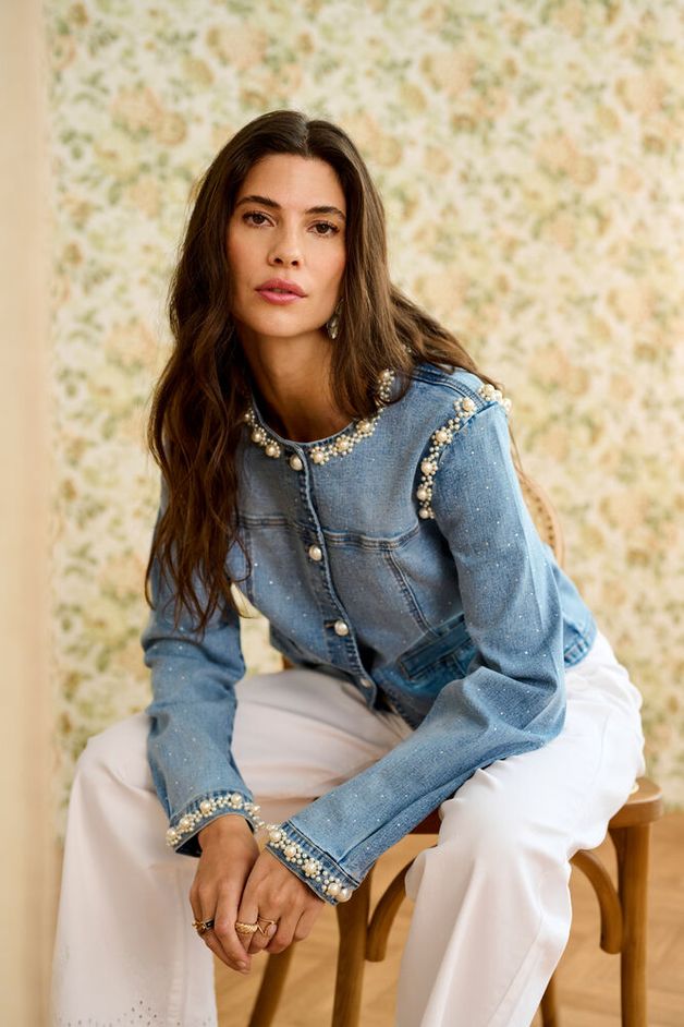 Farkkutakki Sio vaaleansininen Cream-Takit/Jakut-Katariinahome.fi - tyyliä elämääsi-Lahja ja sisustus Pussukka Katariina Home Oy