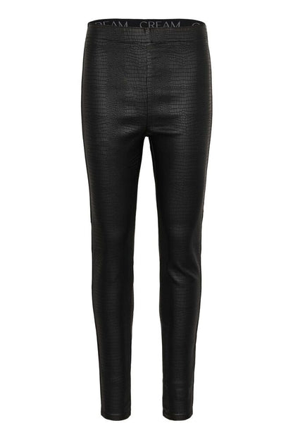 Tekonahka leggins Tabea musta-Shortsit/Trikoot-Cream Clothing-Lahja ja sisustus Pussukka Katariina Home Oy