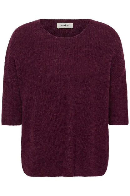 Neule Tuesday viininpunainen-Neuleet/Neuletakit-Soaked in Luxury-Lahja ja sisustus Pussukka Katariina Home Oy