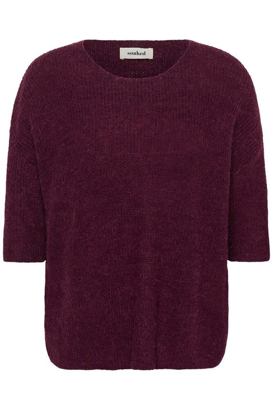 Neule Tuesday viininpunainen-Neuleet/Neuletakit-Soaked in Luxury-Lahja ja sisustus Pussukka Katariina Home Oy