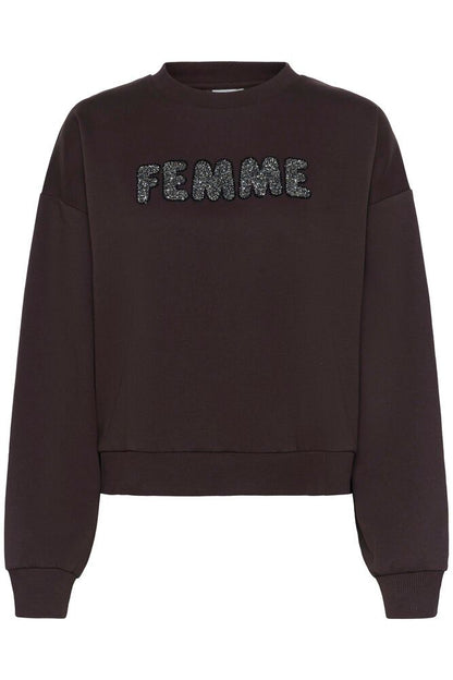 Collegepusero Lise eri värejä-Puserot-Kaffe-Lahja ja sisustus Pussukka Katariina Home Oy