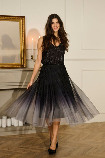 Tyllihame Gilttery musta-Mekot/Hameet-Cream Clothing-Lahja ja sisustus Pussukka Katariina Home Oy