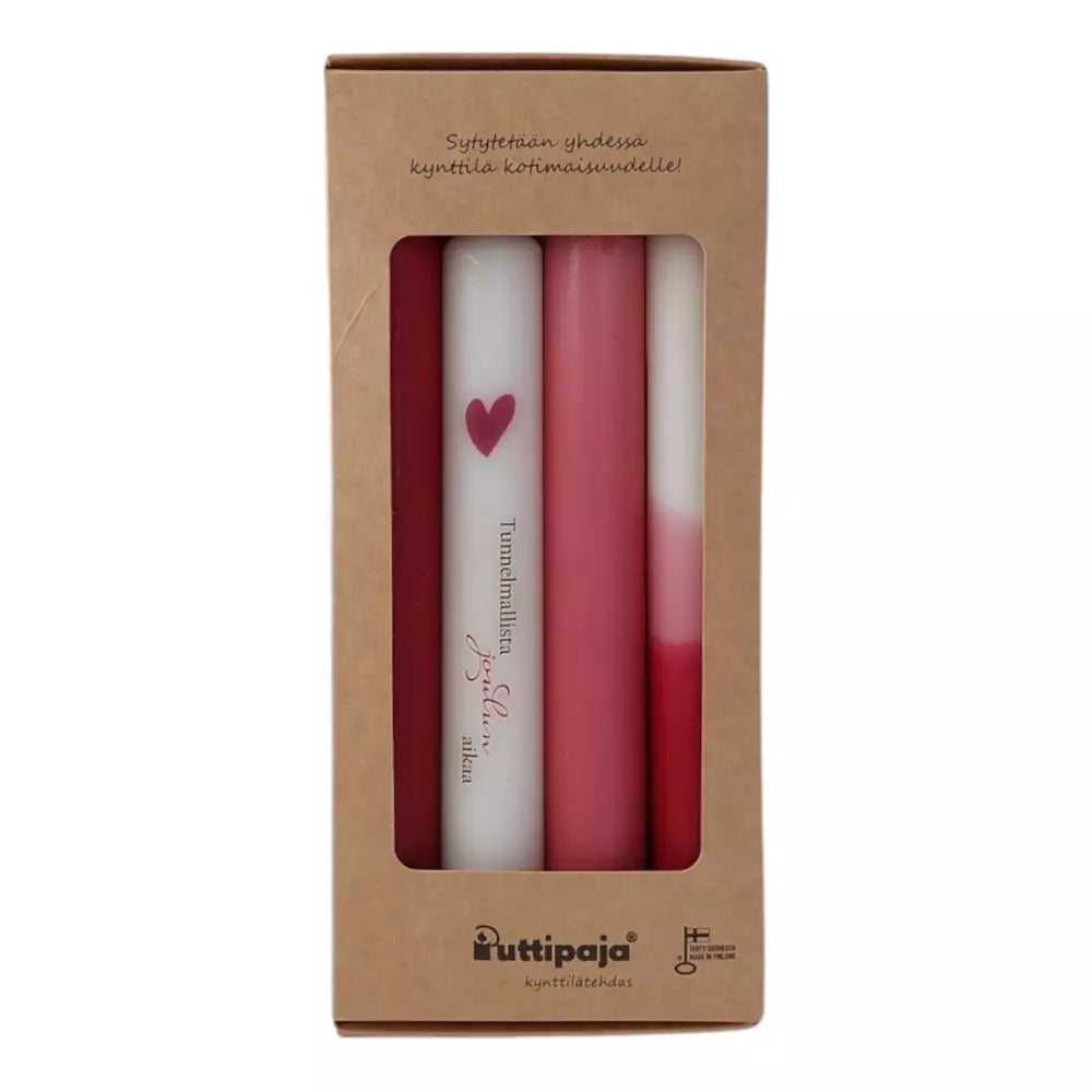 Kruunukynttilä "Tunnelmallista Joulun aikaa"-Kynttilät-Puttipaja-Lahja ja sisustus Pussukka Katariina Home Oy