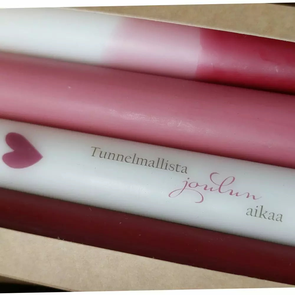 Kruunukynttilä "Tunnelmallista Joulun aikaa"-Kynttilät-Puttipaja-Lahja ja sisustus Pussukka Katariina Home Oy