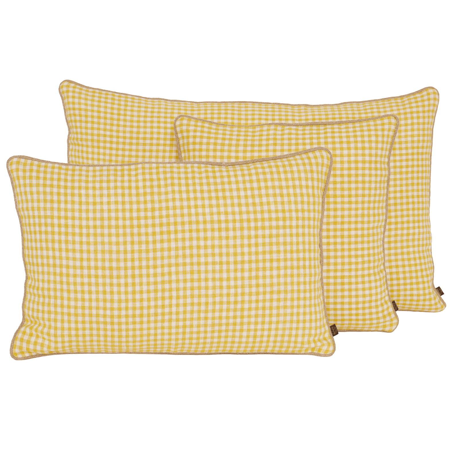 Tyynynpäällinen Piana keltainen/luonnonvalkoinen-Tyynynpäällinen-Haomy-Lahja ja sisustus Pussukka Katariina Home Oy