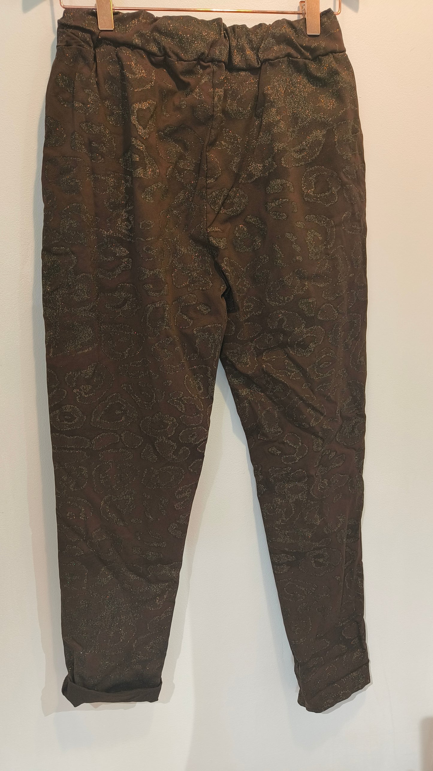 Housut Leo ruskea/kulta-Housut/Farkut-Marc Lauge-Lahja ja sisustus Pussukka Katariina Home Oy