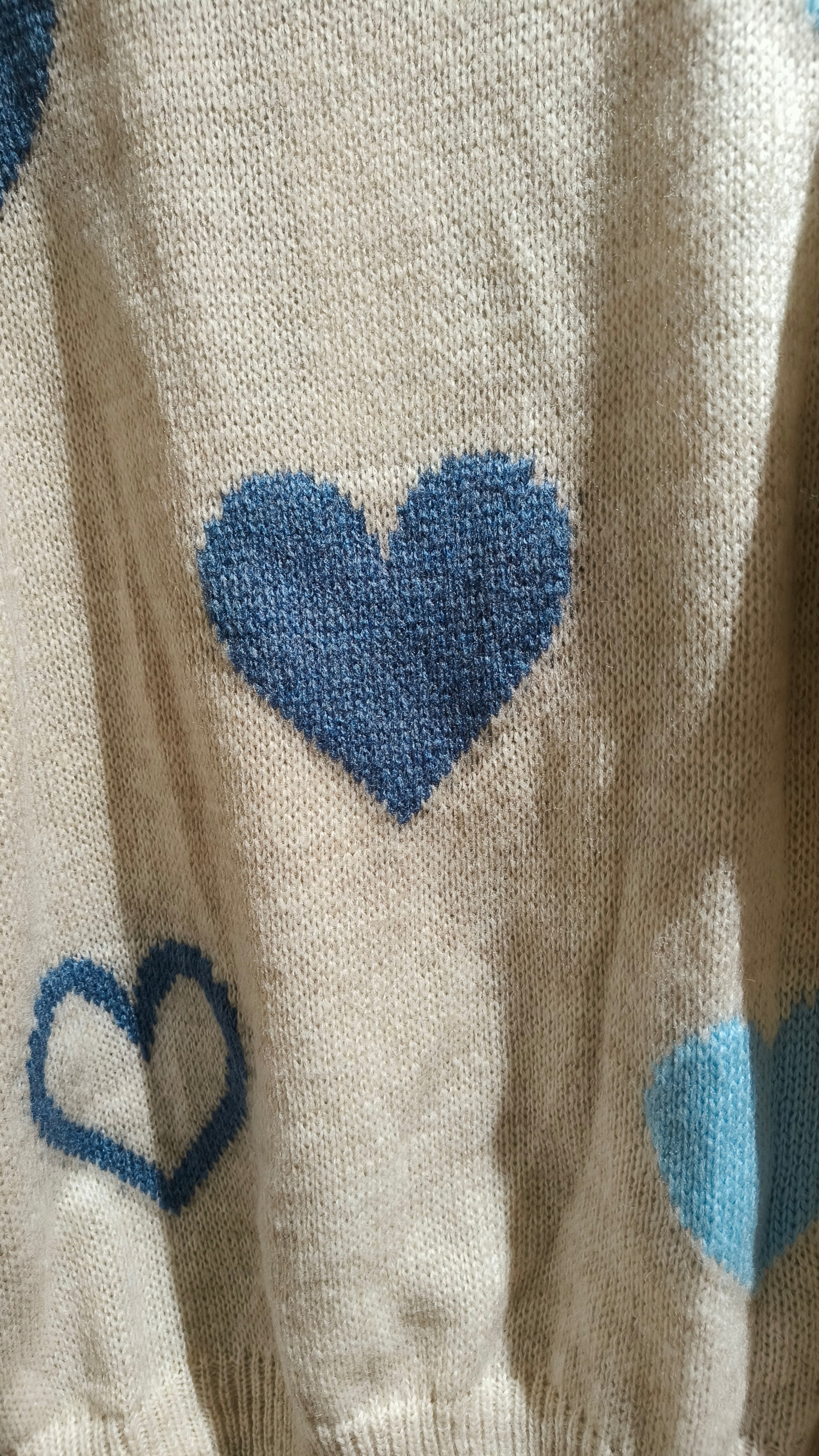 Neulepusero Heart sininen Mapp-Neuleet/Neuletakit-MAPP jeans-Lahja ja sisustus Pussukka Katariina Home Oy