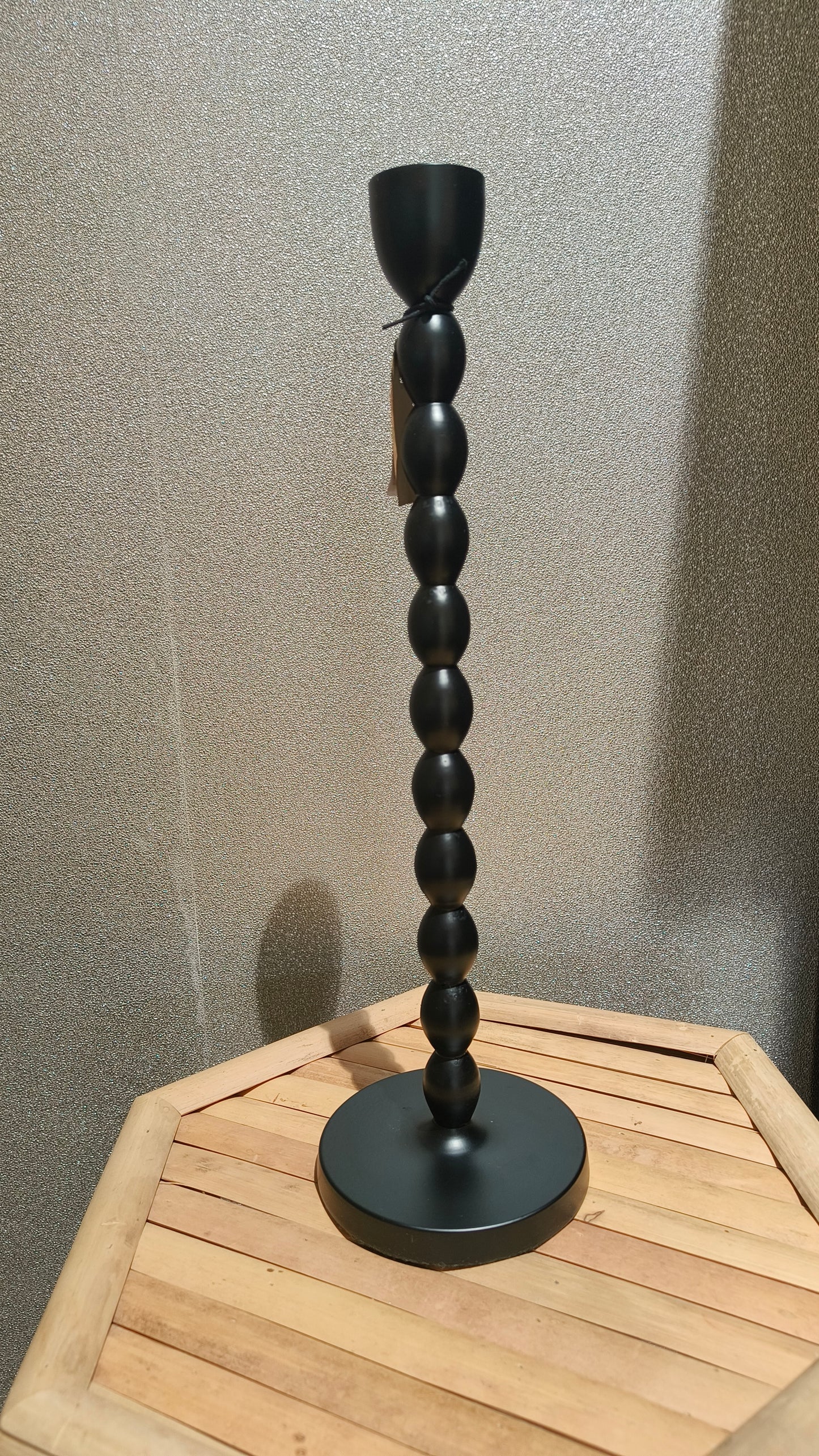 Kynttilänjalka musta-Kynttilänjalat ja lyhdyt-Katariinahome.fi - tyyliä elämääsi-Lahja ja sisustus Pussukka Katariina Home Oy