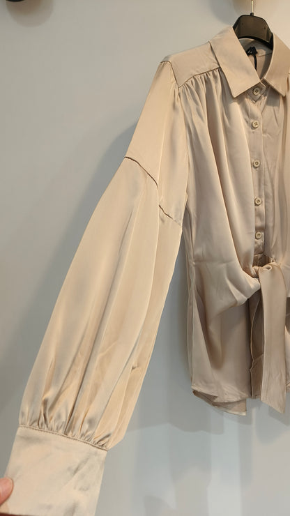 Satiinipusero Tie latte-Puserot-Marc Lauge-Lahja ja sisustus Pussukka Katariina Home Oy