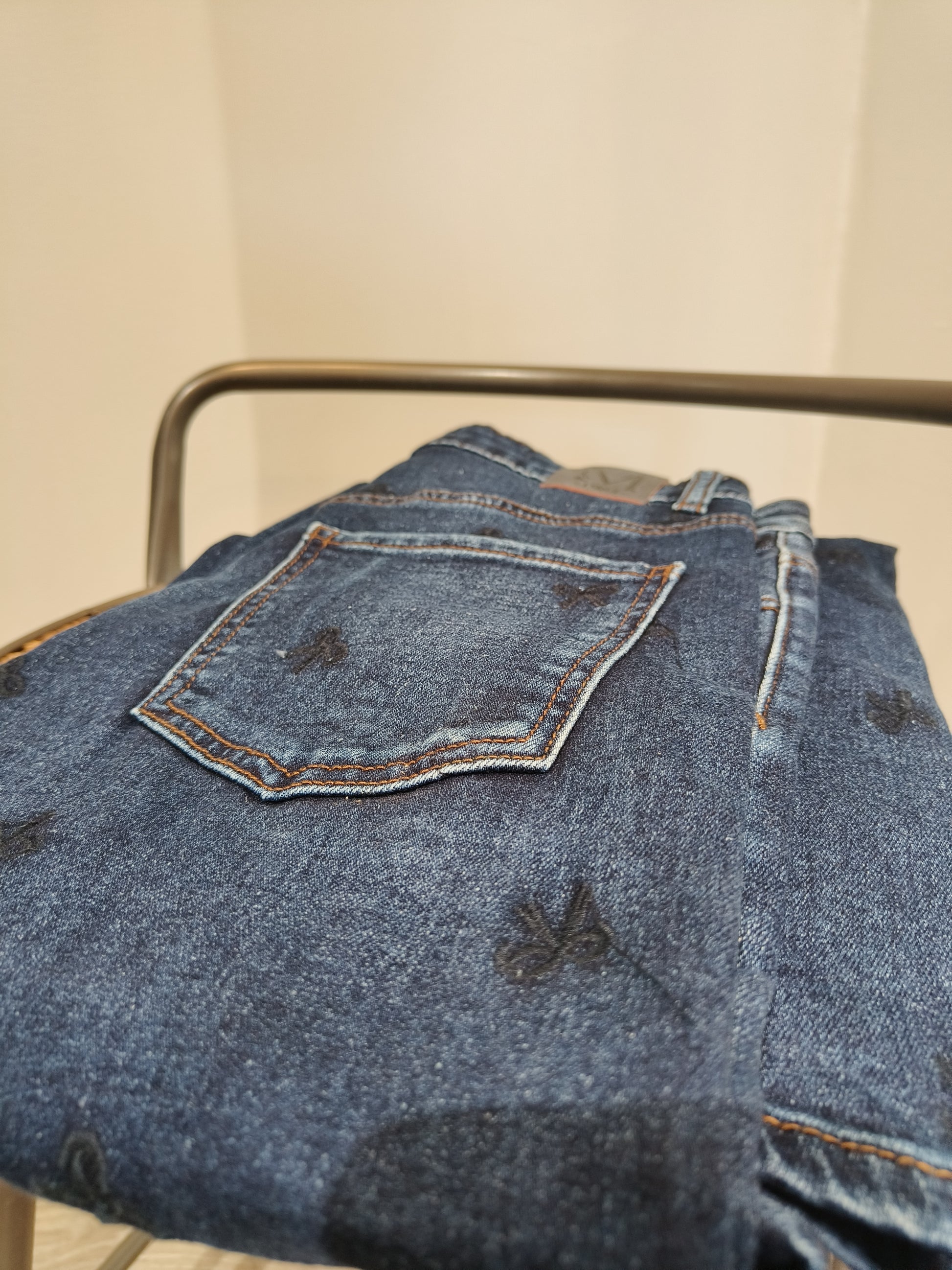 Farkut Bow sininen-Housut/Farkut-Marc Lauge-Lahja ja sisustus Pussukka Katariina Home Oy