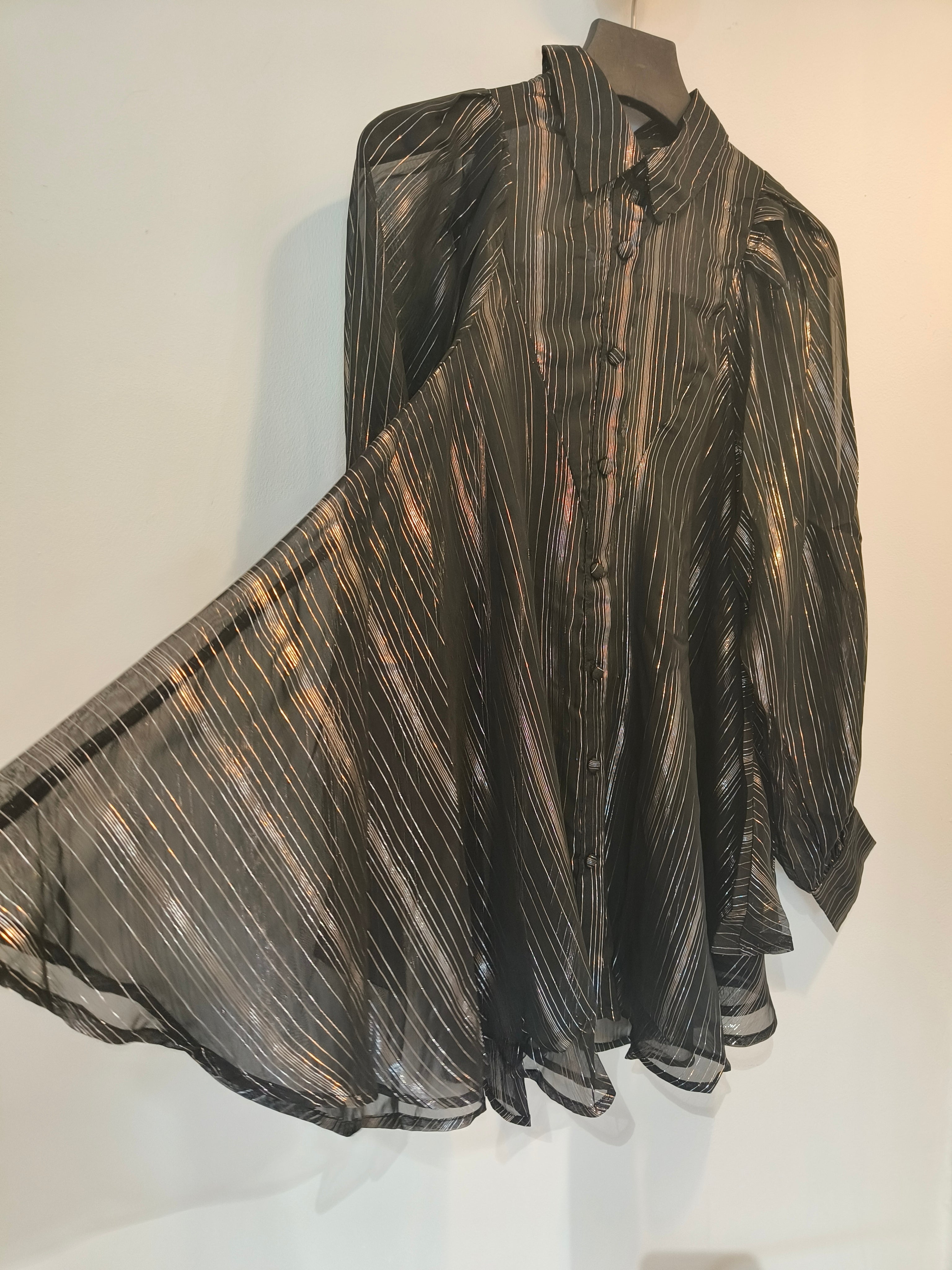 Sifonkipusero Lux musta/hopea-Puserot-Marc Lauge-Lahja ja sisustus Pussukka Katariina Home Oy