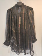 Sifonkipusero Lux musta/hopea-Puserot-Marc Lauge-Lahja ja sisustus Pussukka Katariina Home Oy