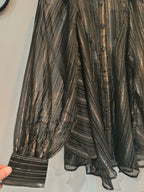 Sifonkipusero Lux musta/hopea-Puserot-Marc Lauge-Lahja ja sisustus Pussukka Katariina Home Oy