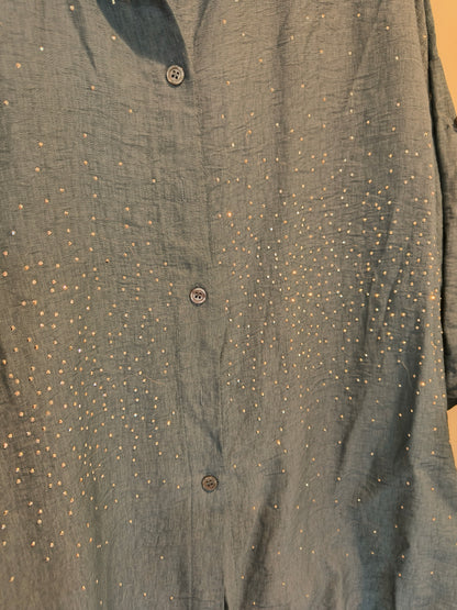 Paitapusero Studs sininen-Puserot-Marc Lauge-Lahja ja sisustus Pussukka Katariina Home Oy