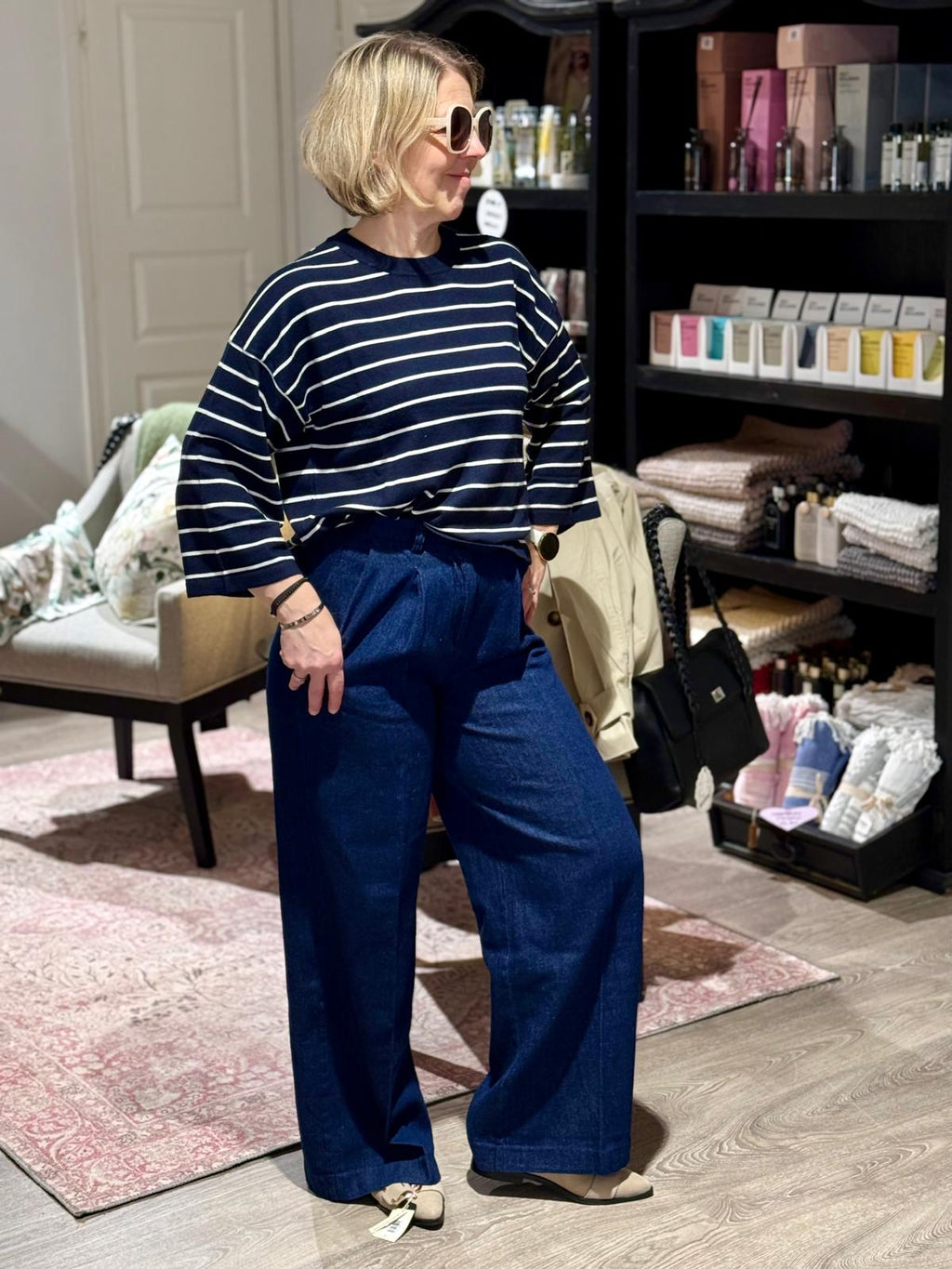 Housut Charman sininen Soaked in Luxury-Housut/Farkut-Soaked in Luxury-Lahja ja sisustus Pussukka Katariina Home Oy