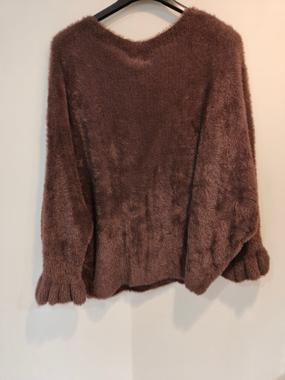 Neulepusero Plys ruskea-Neuleet/Neuletakit-Marc Lauge-Lahja ja sisustus Pussukka Katariina Home Oy