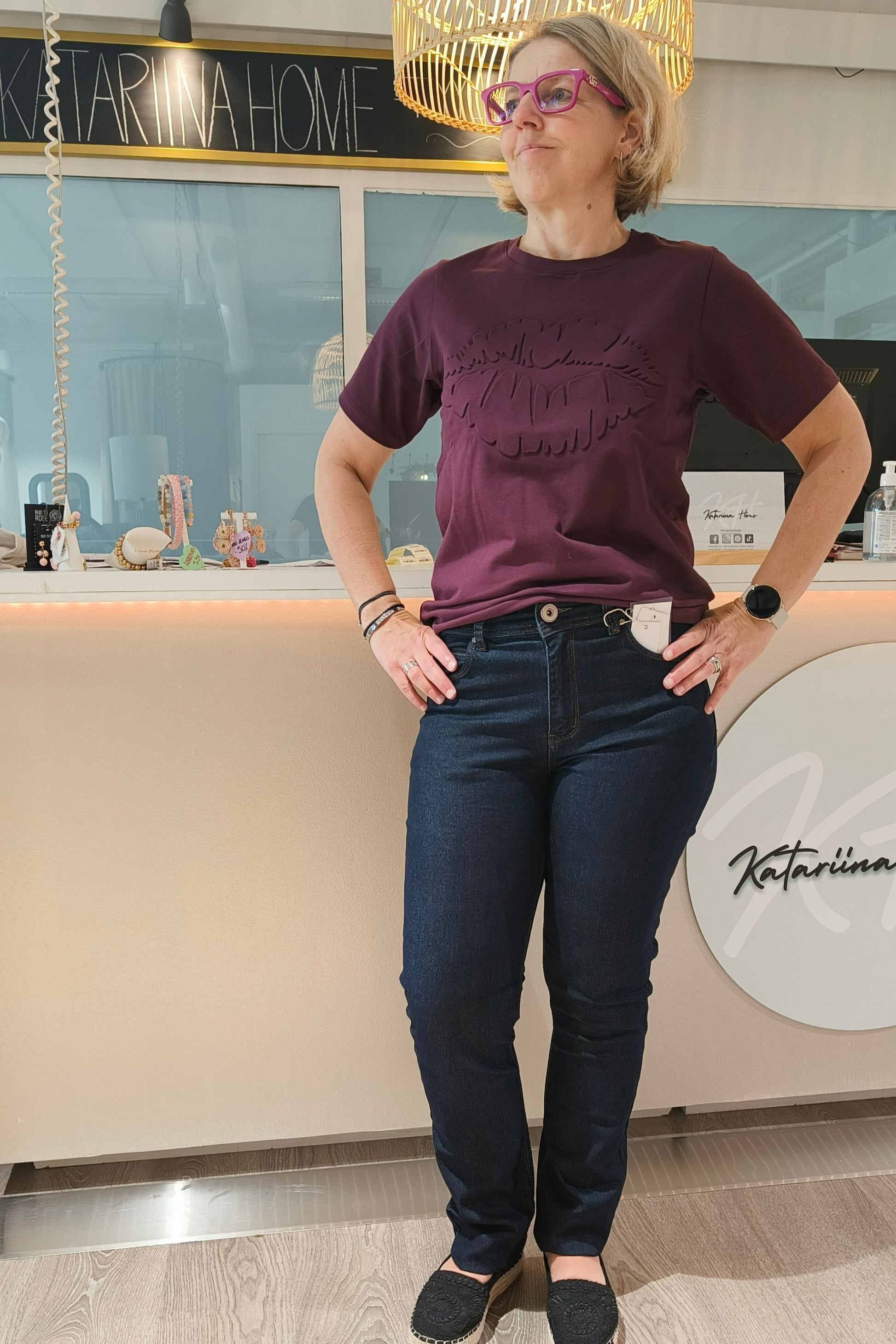 Farkut Luna tummansininen-Housut/Farkut-Marc Lauge-Lahja ja sisustus Pussukka Katariina Home Oy