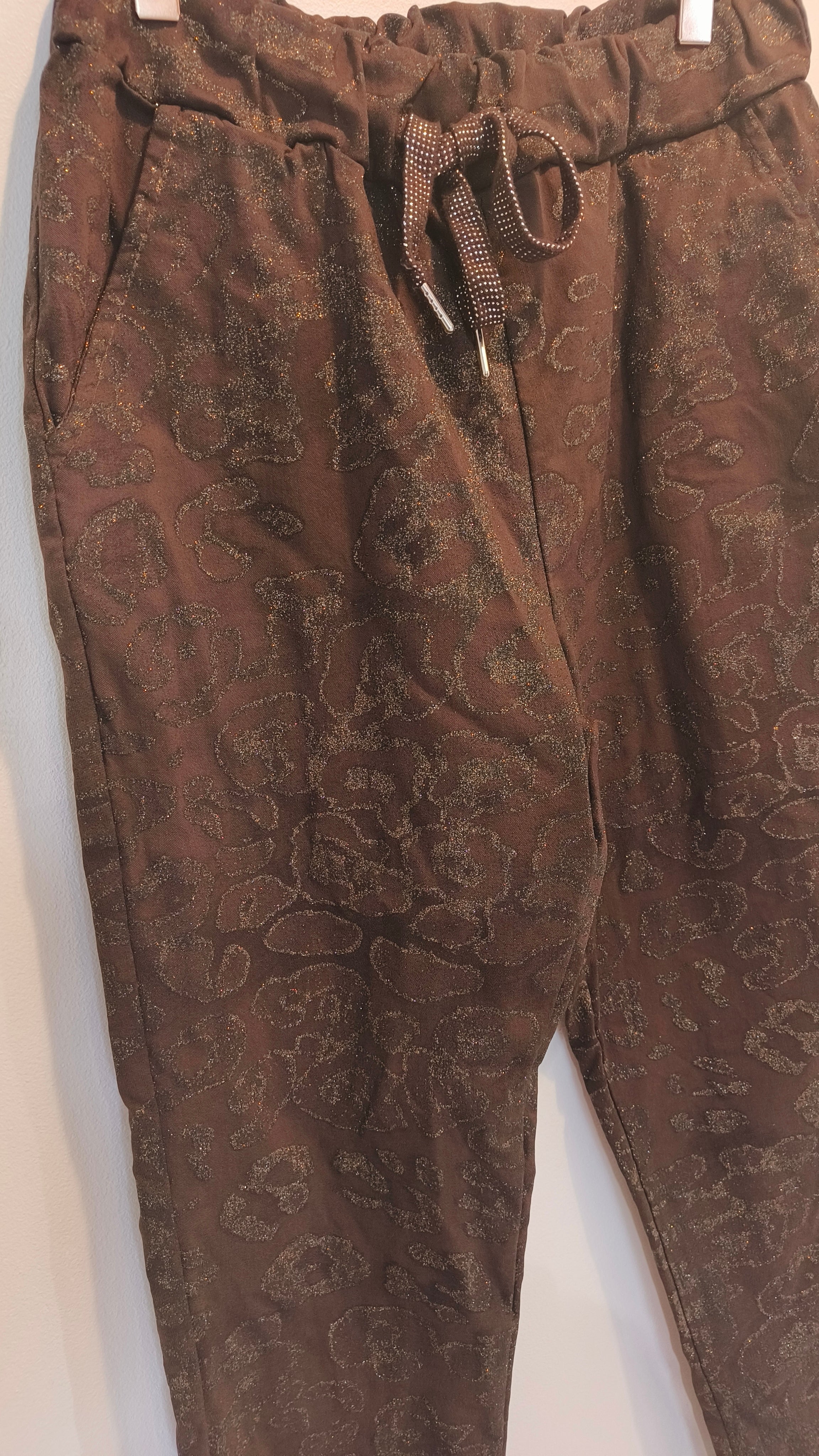 Housut Leo ruskea/kulta-Housut/Farkut-Marc Lauge-Lahja ja sisustus Pussukka Katariina Home Oy