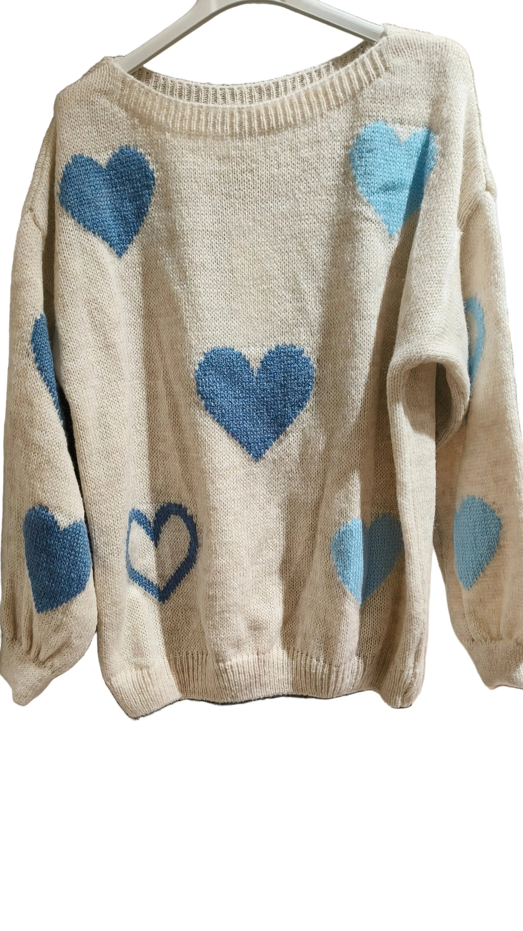 Neulepusero Heart sininen Mapp-Neuleet/Neuletakit-MAPP jeans-Lahja ja sisustus Pussukka Katariina Home Oy