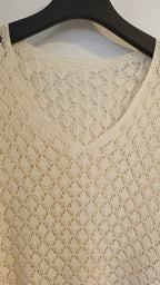 Pitsineule luonnonvalkoinen-Neuleet/Neuletakit-Peura Collection-Lahja ja sisustus Pussukka Katariina Home Oy