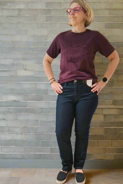 Farkut bootcut Patti tummansininen-Housut/Farkut-MAPP jeans-Lahja ja sisustus Pussukka Katariina Home Oy