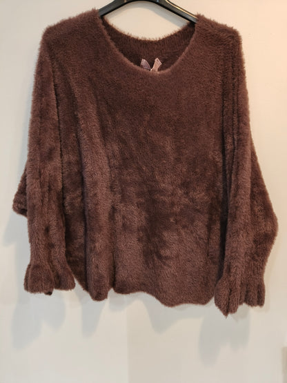 Neulepusero Plys ruskea-Neuleet/Neuletakit-Marc Lauge-Lahja ja sisustus Pussukka Katariina Home Oy