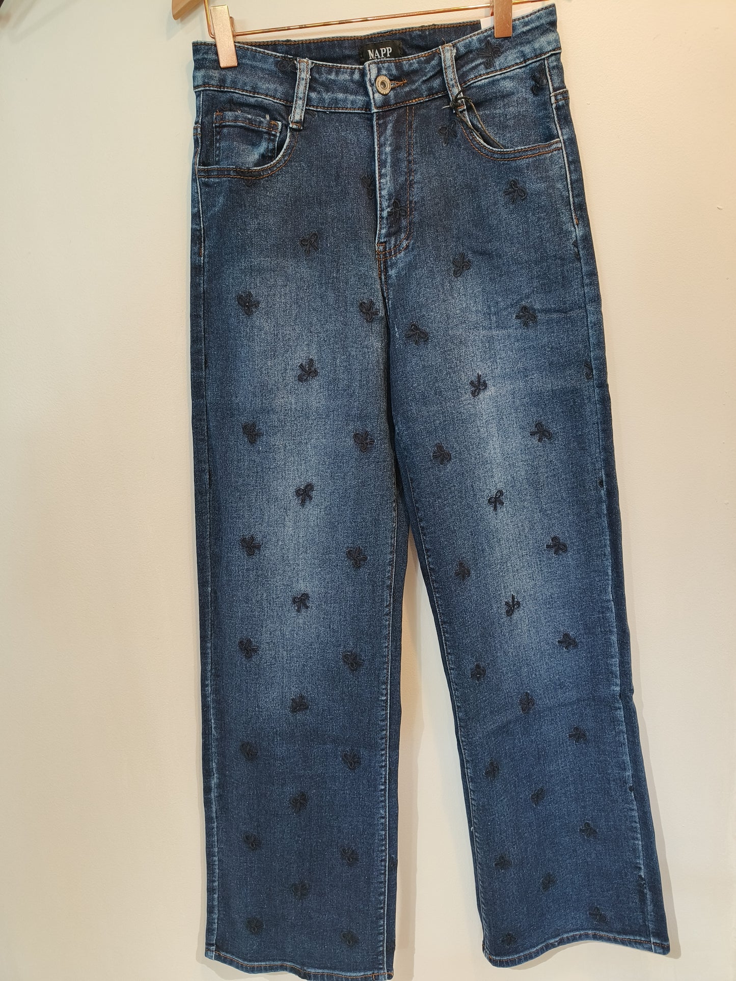 Farkut Bow sininen-Housut/Farkut-Marc Lauge-Lahja ja sisustus Pussukka Katariina Home Oy