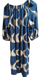 Mekko Wave tummansininen/beige Niccolei-Mekot/Hameet-Niccolei-Lahja ja sisustus Pussukka Katariina Home Oy