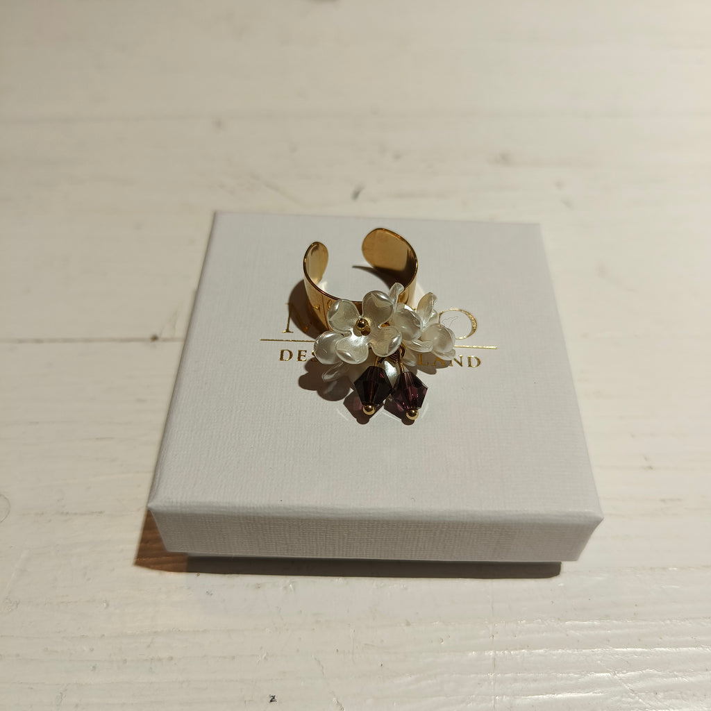 Sormus Kukka/Kivi eri värejä Mimo Design