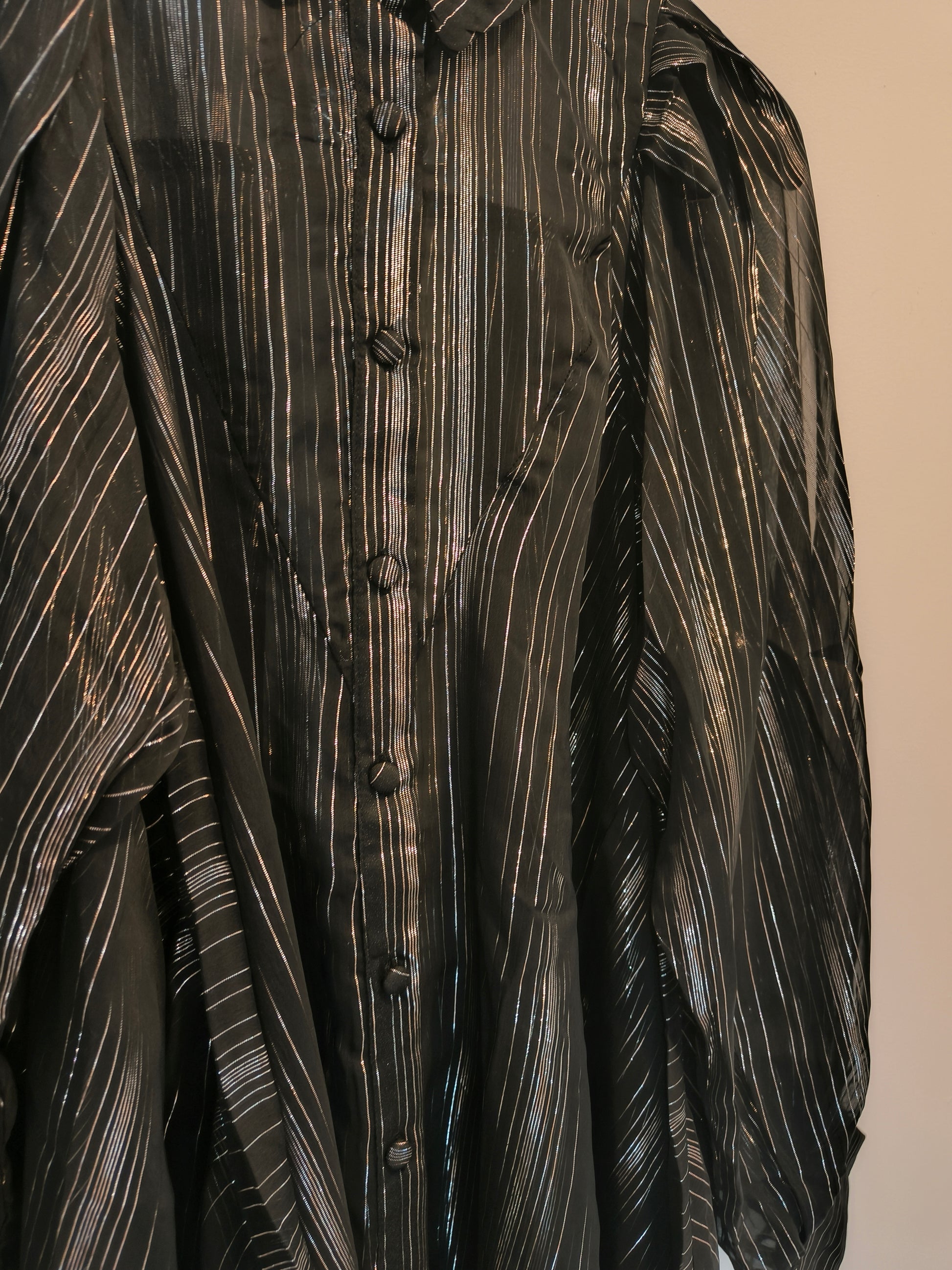 Sifonkipusero Lux musta/hopea-Puserot-Marc Lauge-Lahja ja sisustus Pussukka Katariina Home Oy