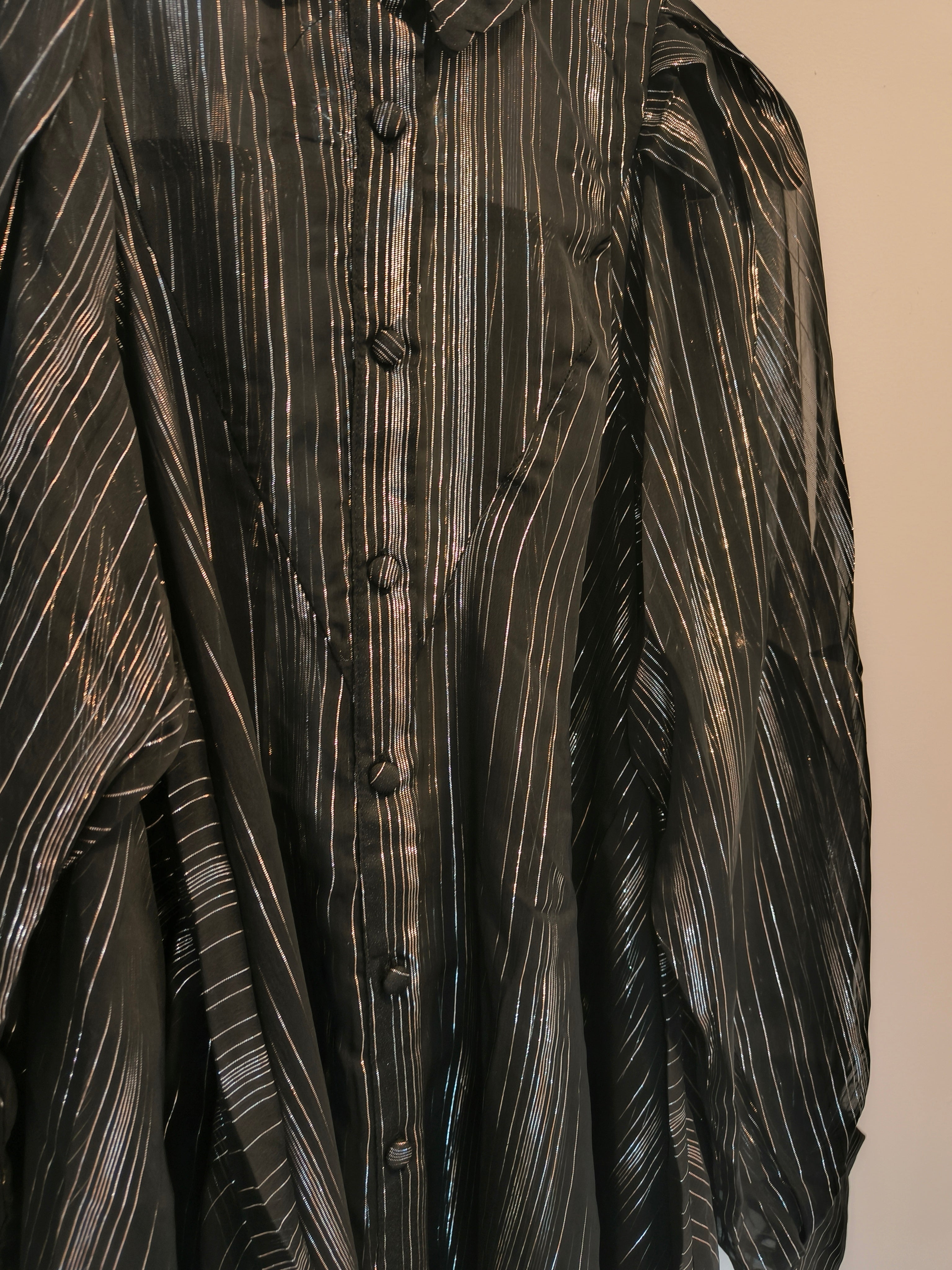 Sifonkipusero Lux musta/hopea-Puserot-Marc Lauge-Lahja ja sisustus Pussukka Katariina Home Oy