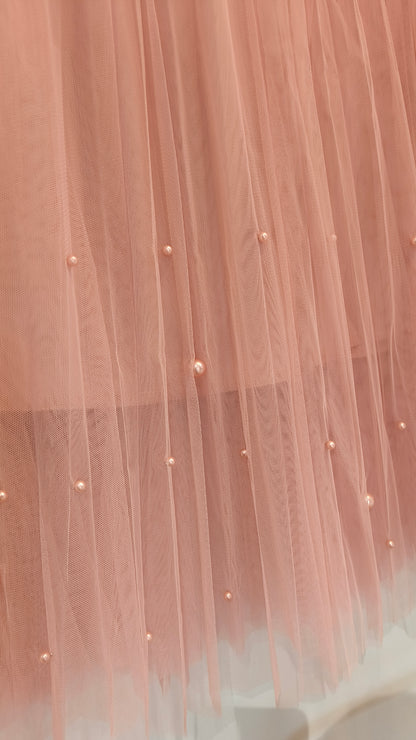 Tyllihame Pearl roosa-Mekot/Hameet-Marc Lauge-Lahja ja sisustus Pussukka Katariina Home Oy