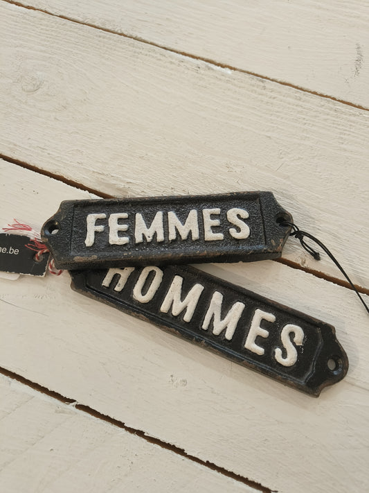 WC-Kyltti Femmes/Hommes-Sisustus-Katariinahome.fi - tyyliä elämääsi-Lahja ja sisustus Pussukka Katariina Home Oy