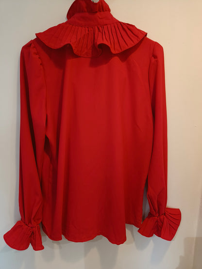 Pusero Plisse punainen-Puserot-Marc Lauge-Lahja ja sisustus Pussukka Katariina Home Oy