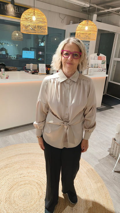 Satiinipusero Tie latte-Puserot-Marc Lauge-Lahja ja sisustus Pussukka Katariina Home Oy