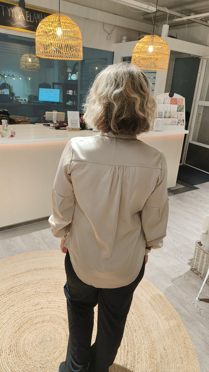 Satiinipusero Tie latte-Puserot-Marc Lauge-Lahja ja sisustus Pussukka Katariina Home Oy