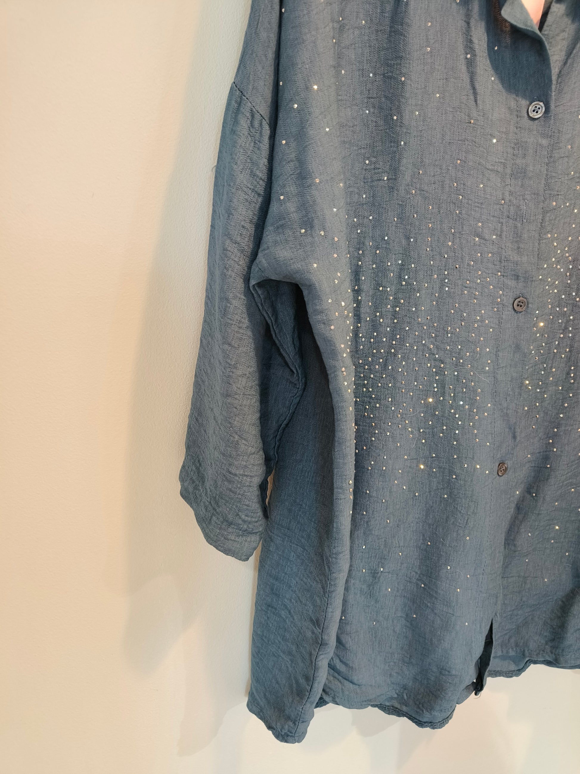 Paitapusero Studs sininen-Puserot-Marc Lauge-Lahja ja sisustus Pussukka Katariina Home Oy