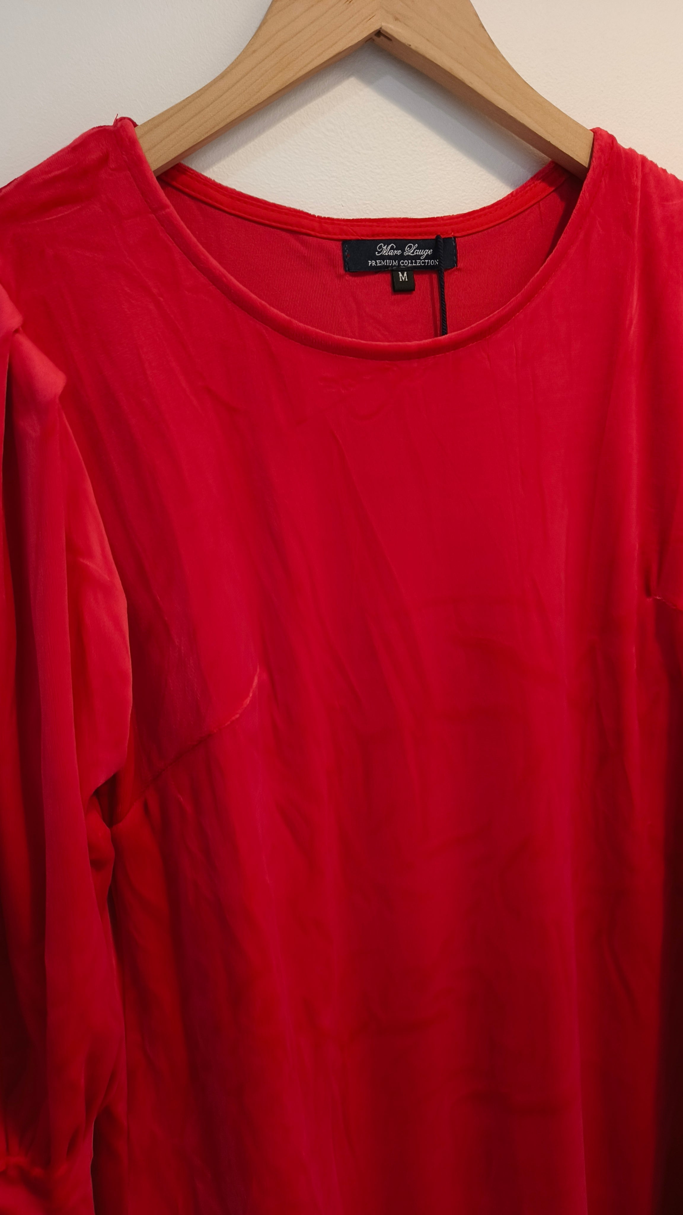 Velourmekko Tea punainen-Mekot/Hameet-Marc Lauge-Lahja ja sisustus Pussukka Katariina Home Oy