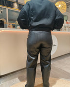 Tekonahkahousut Mikka musta-Housut/Farkut-Kaffe-Lahja ja sisustus Pussukka Katariina Home Oy