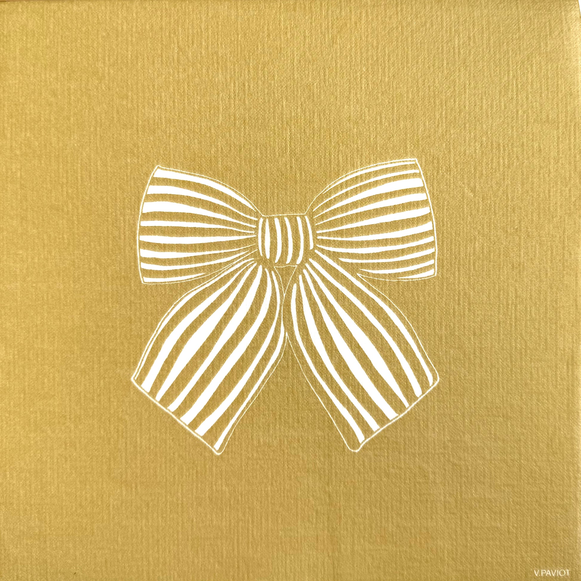 Paperiservetti Noued Or kulta/valkoinen-Servetti-Paviot-Lahja ja sisustus Pussukka Katariina Home Oy