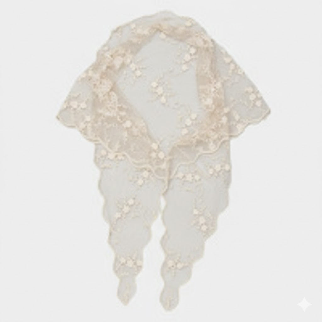 Pitsihuivi luonnonvalkoinen-Pipot/huivit/sukat-BOW19DETAILS-Lahja ja sisustus Pussukka Katariina Home Oy