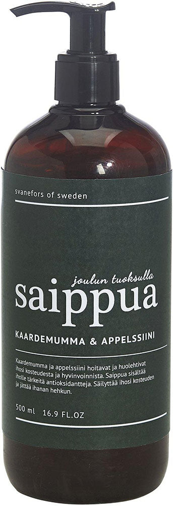 Käsisaippua Appelsiini/Kardemumma-Saippua-Svanefors-Lahja ja sisustus Pussukka