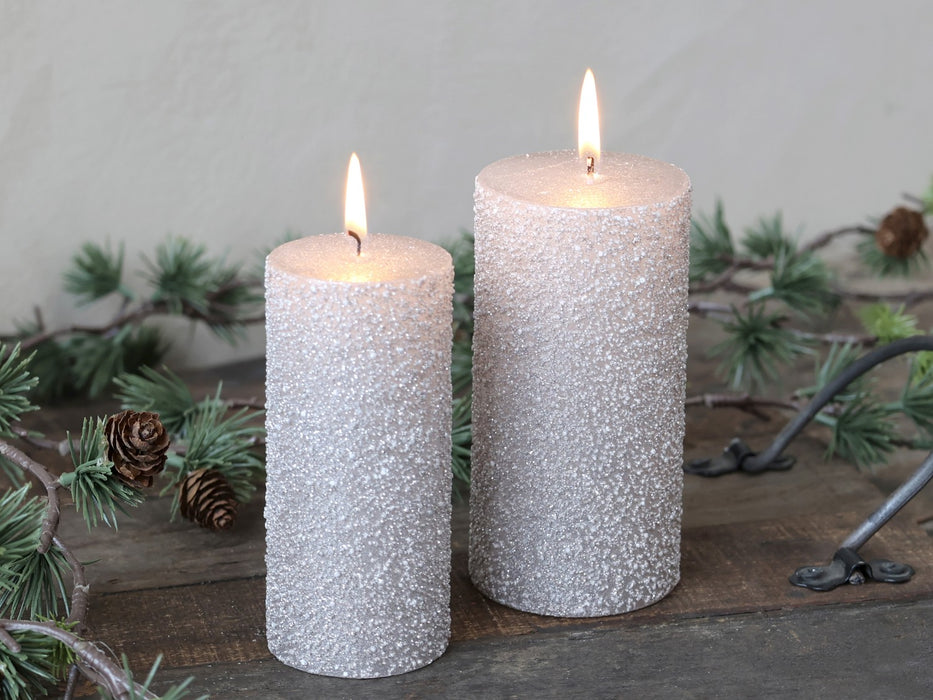 Pöytäkynttilä Glitter eri kokoja-Candles-Chic Antique-Lahja ja sisustus Pussukka